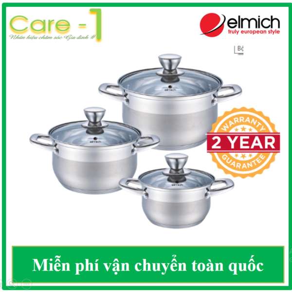 BỘ NỒI INOX CAO CẤP ELMICH EL-3337 BẢO HÀNH 5 NĂM