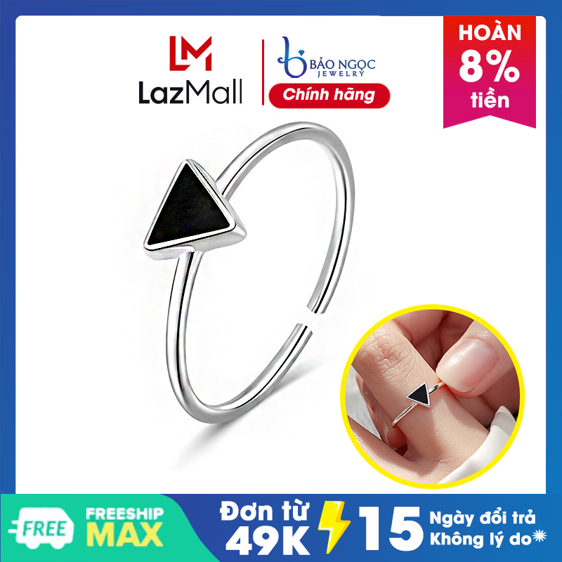 Nhẫn Bạc Nữ S925 Hình Tam Giác Cá Tính Dành Cho Nữ N2465 - Bảo Ngọc Jewelry