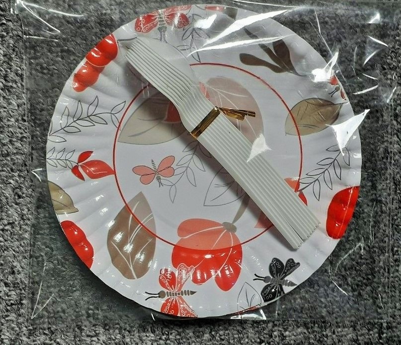 16cm paper plate combo (10 forks + 10 spoons)