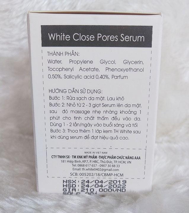 Serum trắng da - se khít lỗ chân lông TH-White 40ml
