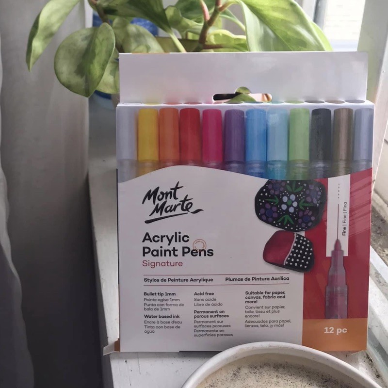 Bộ bút màu acrylic 12 màu mont marte