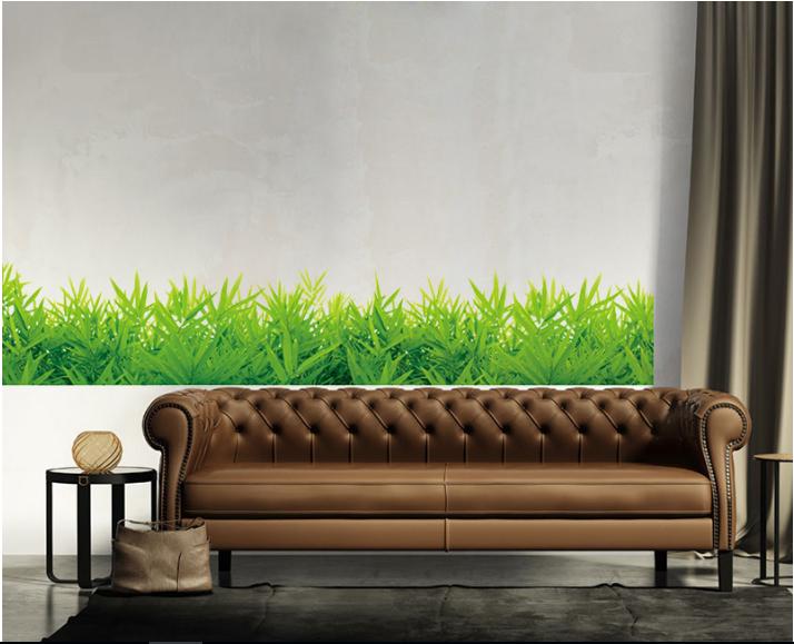 Decal trang trí chân tường cỏ xanh 3D-K2