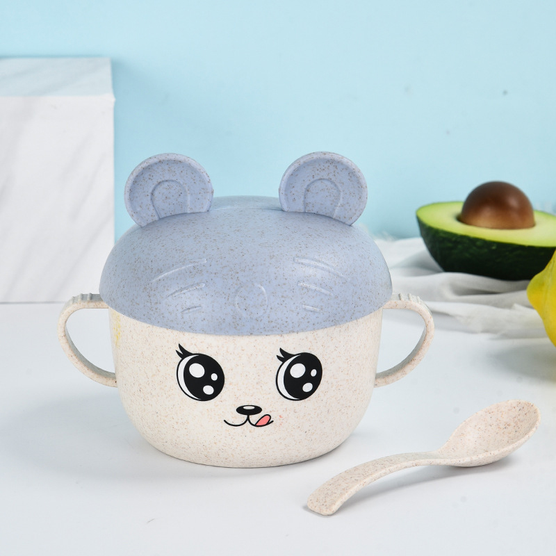 Bát lúa mạch ăn dặm cho bé Mickey kèm thìa