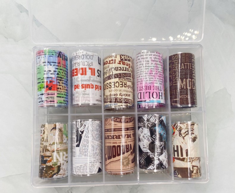 set foi trang trí móng tay nail