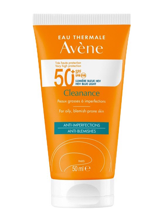 Kem Chống Nắng Avene Very High Protection Fluid - Cleanance Spf50 50ml