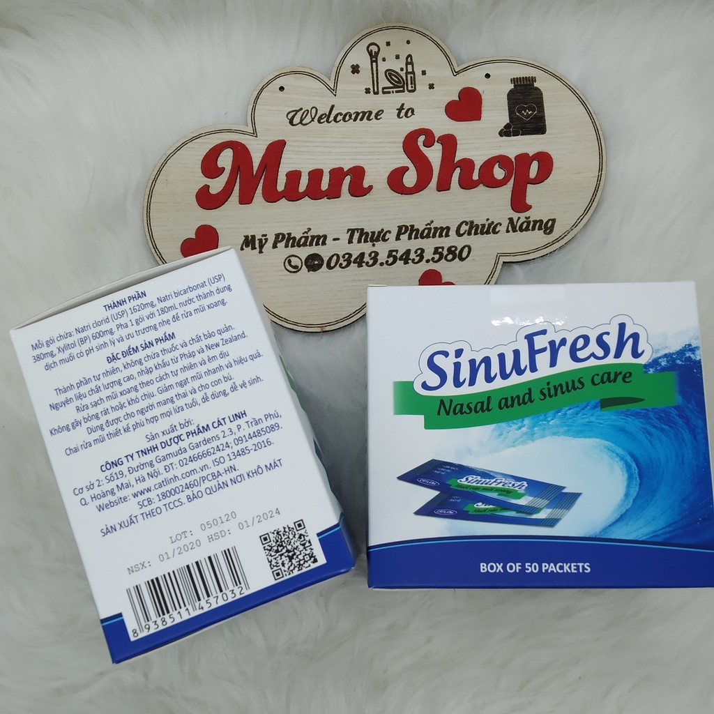 Sinufresh - Muối Rửa Mũi Xoang Hộp 50 Gói