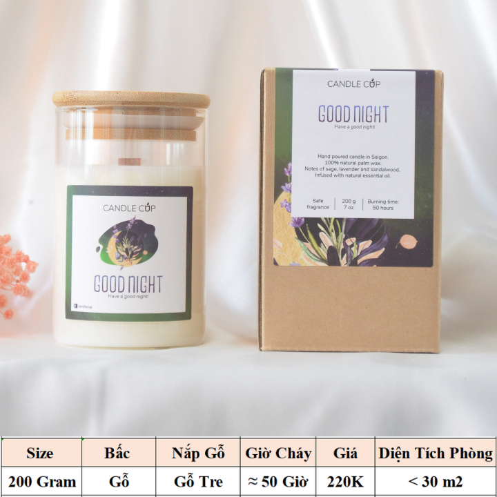 Nến Thơm phòng AGAYA Candle Cup - Mùi GOODNIGHT