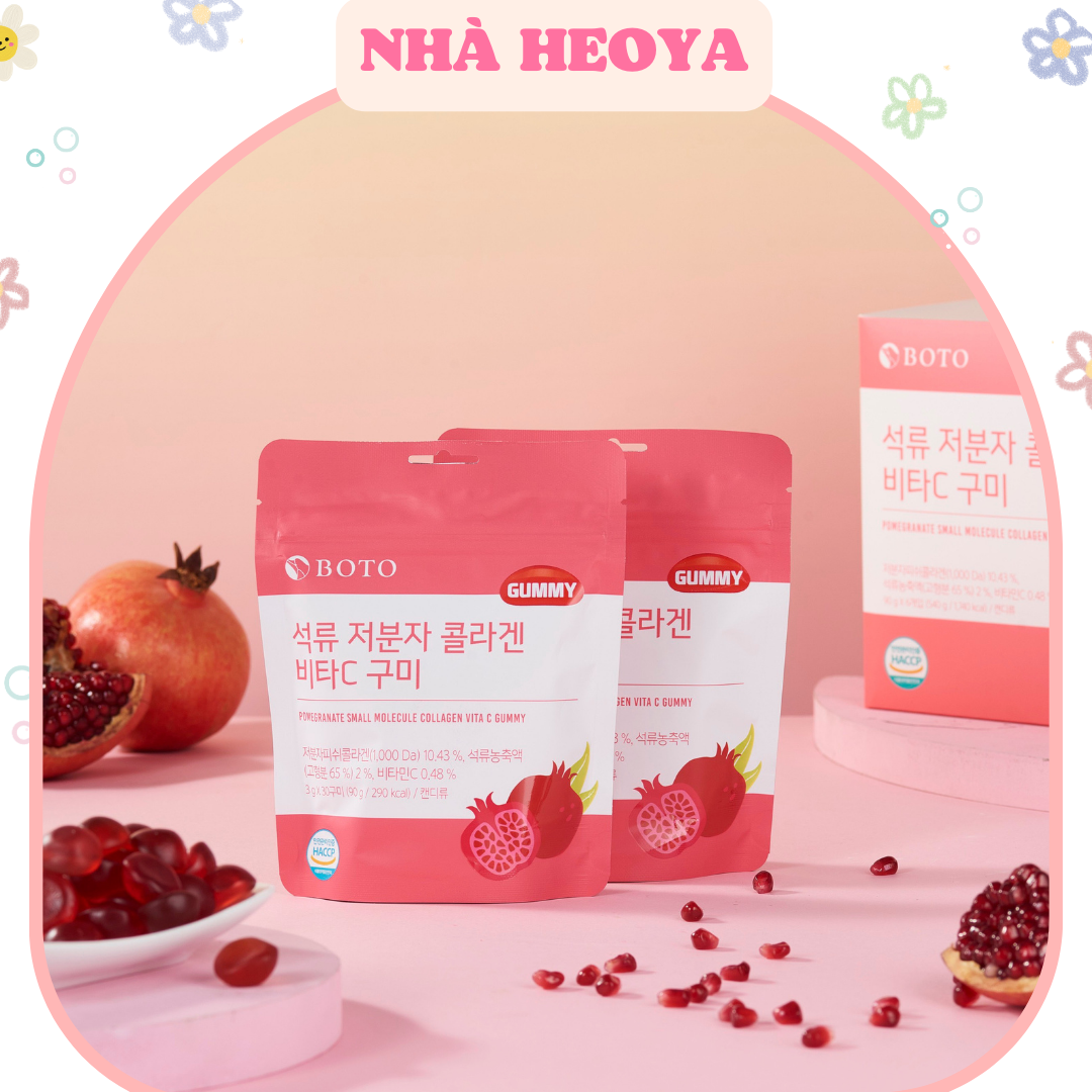 KẸO COLLAGEN LỰU ĐỎ BOTO GUMMY COLLAGEN VITAMIN C