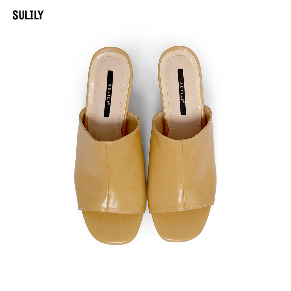 Dép Quai Bản Lớn Gót 8 phân Sulily