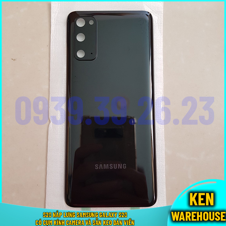 S20 nắp lưng samsung galaxy s20 có cụm kính camera và sẵn keo dán viền - ken warehouse