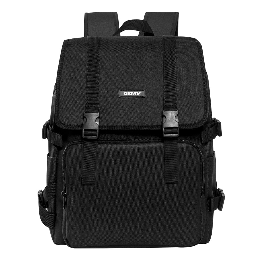 Balo nữ học sinh đi học màu đen DKMV Basic Rubber Tag Backpack