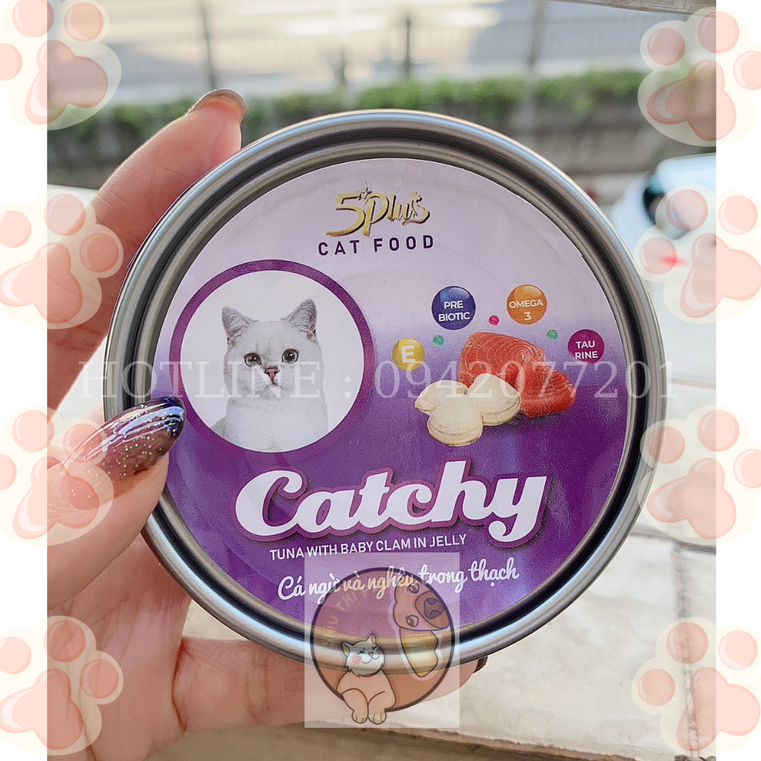 (MIỄN SHIP) Pate cho mèo làm từ thịt cá thật CATCHY 170g