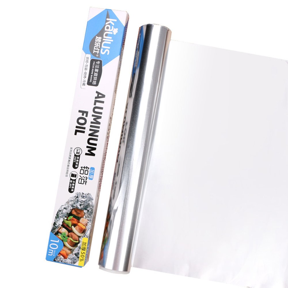 Cuộn giấy bạc nướng nhôm kt 30cm* 10m kaulus bọc thực phẩm dùng cho nồi chiên không dầu lò nướng. tgti45