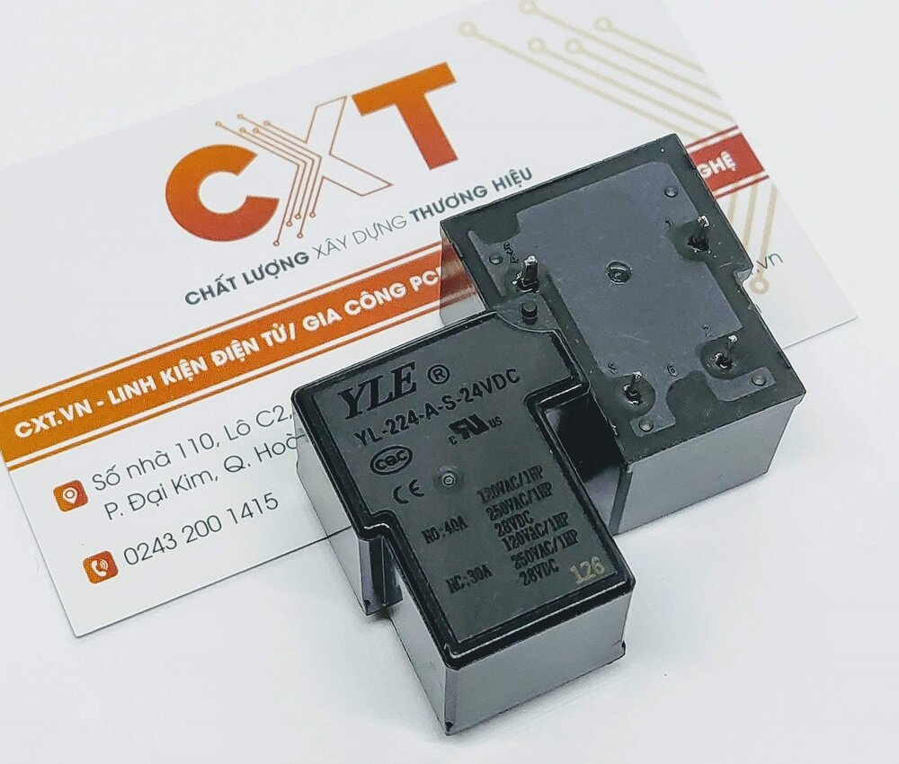 Relay 40A 24V (4 Chân) YL-224-A-S-24VDC