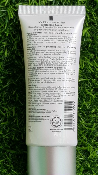 [HCM]Sữa rửa mặt sáng da Ivy Diamond white 80ml