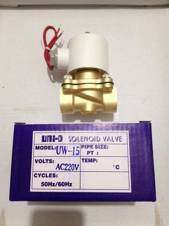 Van điện từ phi 27mm UNID-UW20, van nước đóng mở bằng điện