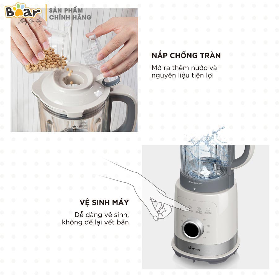 [Có sẵn] Máy làm Sữa Hạt Tự động Đa năng Bear PBJ-B10U5