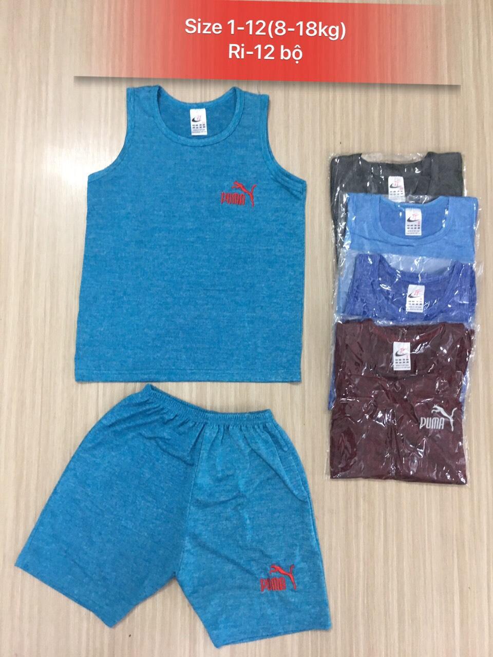 COMBO 3 BỘ ĐỒ THUN ĐỐM BÉ TRAI 8-30KG