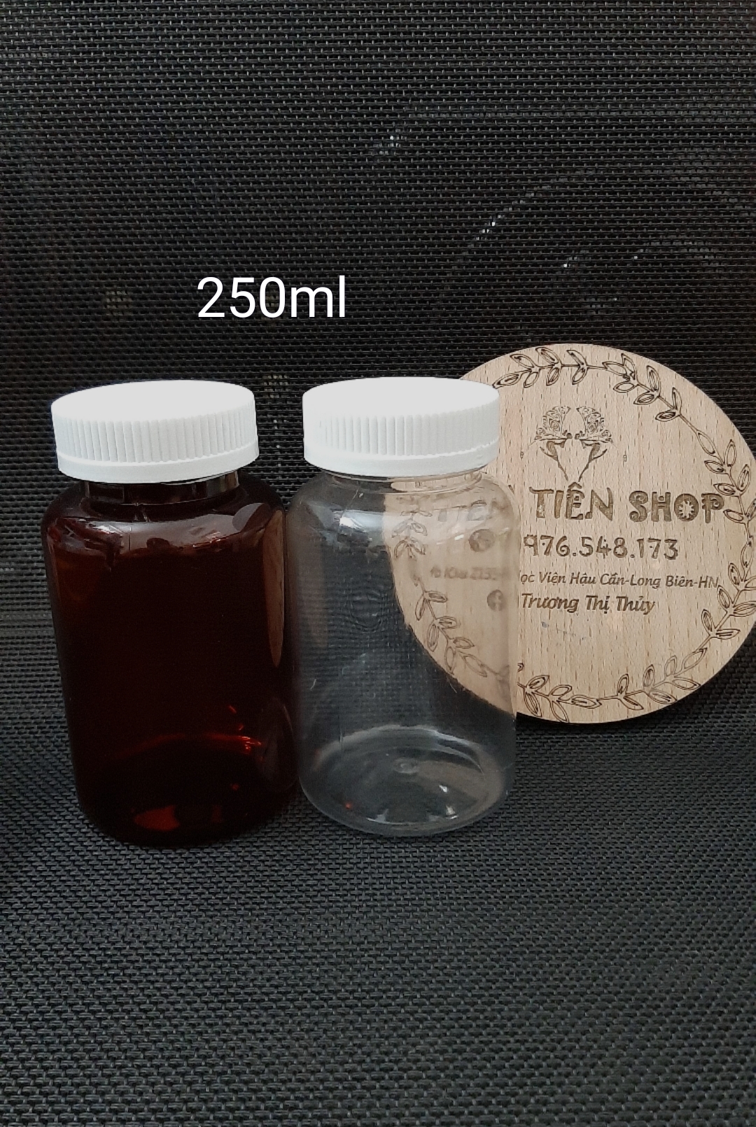 Lọ nhựa dược pet nắp vặn trắng 250ml
