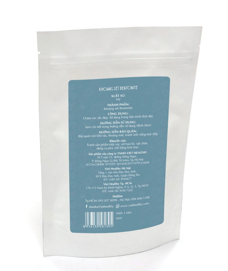 Khoáng sét Bentonite Clay 100g