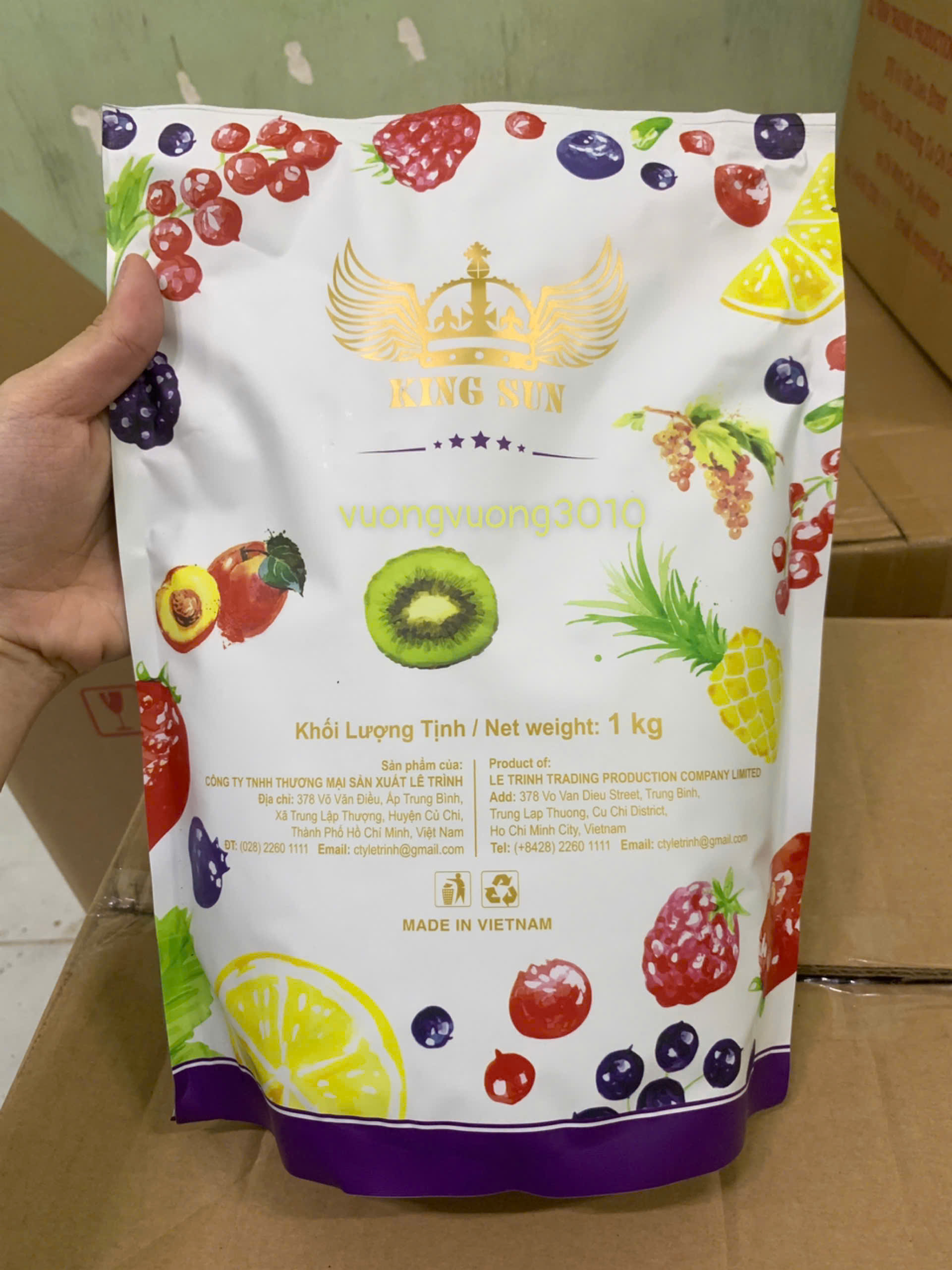 Bột Khoai môn và socola hiệu King pha trà sữa gói 1kg