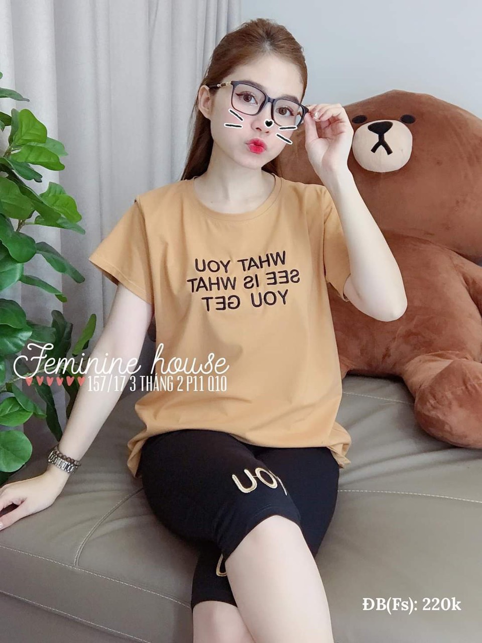Bộ đồ lửng chất coton mặc mát