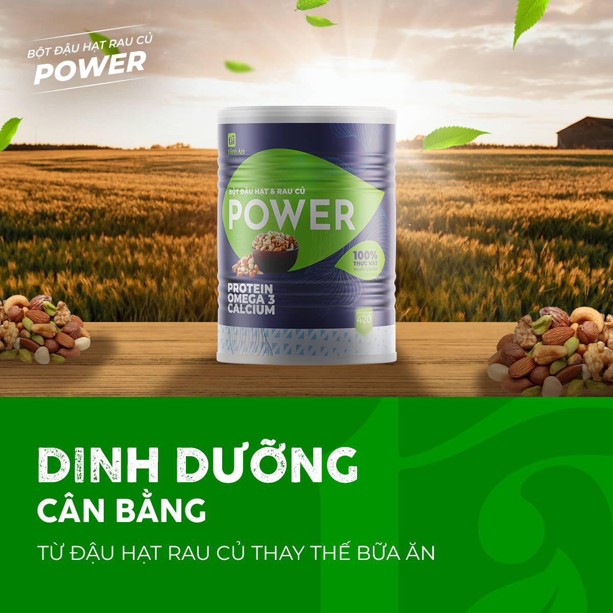 BỘT ĐẬU HẠT VÀ RAU CỦ POWER - 420g