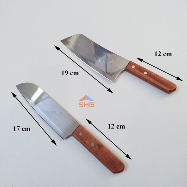 Combo 2 dao thái thịt cắt gọt kiwi cao cấp - bộ 2 dao nhà bếp hiệu kiwi thailand