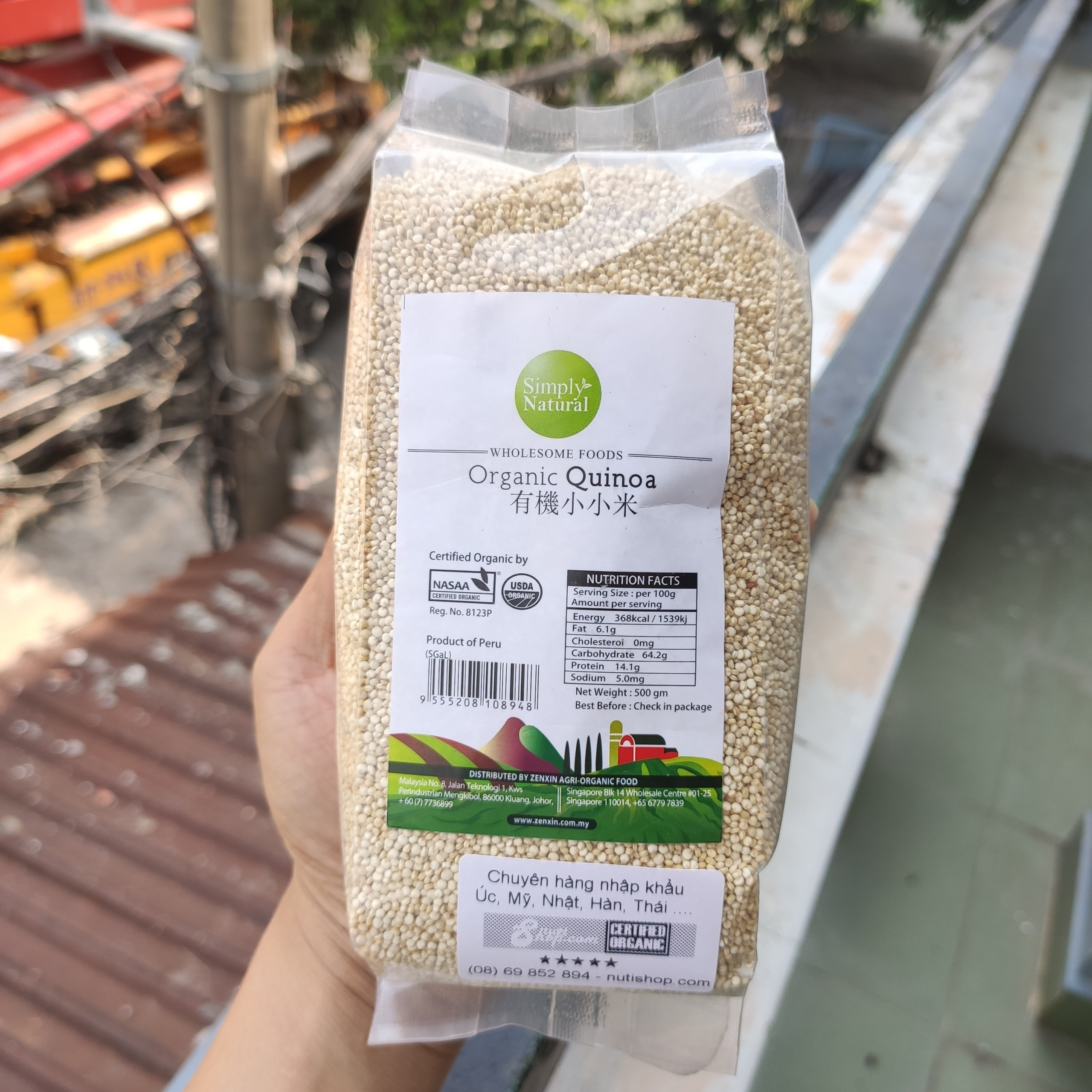 [HCM]Hạt diêm mạch quinoa trắng Simply Natural 500gr