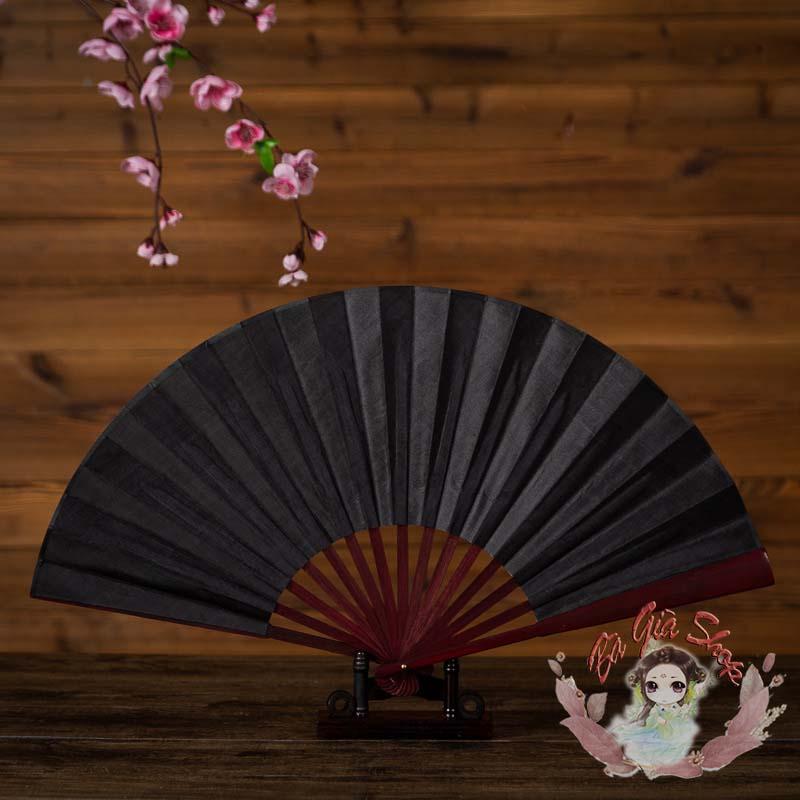 Quạt xếp vải quạt nam trơn (nhiều mẫu)