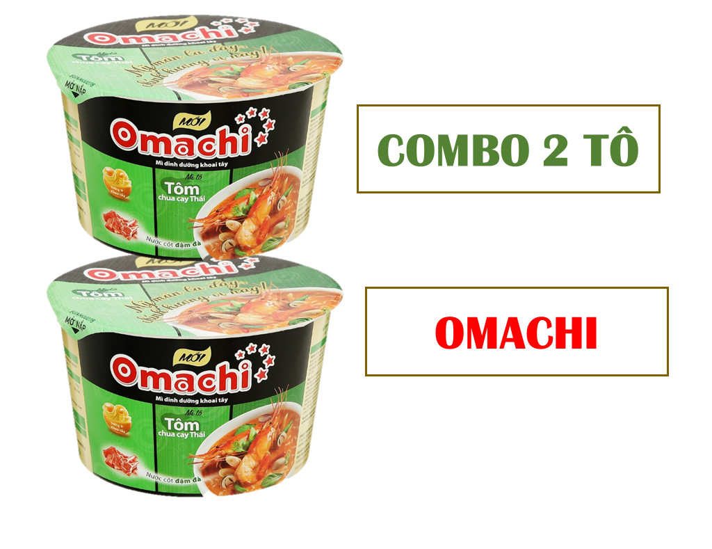[Date T25/1] Combo Mì Tô Omachi Tôm Chua Cay Thái 91g