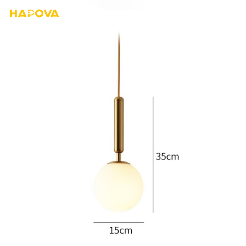 Đèn thả trần hình quả cầu tròn HAPOVA DT 5008
