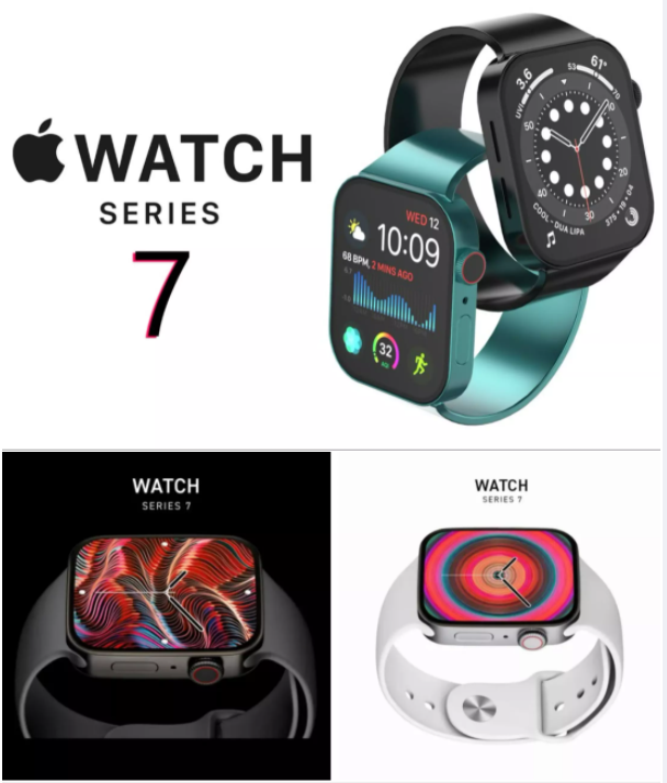 Đồng Hồ Thông Minh SmartWatch Series 7 Viền Nhôm - Cạnh Vuông Sắc nét