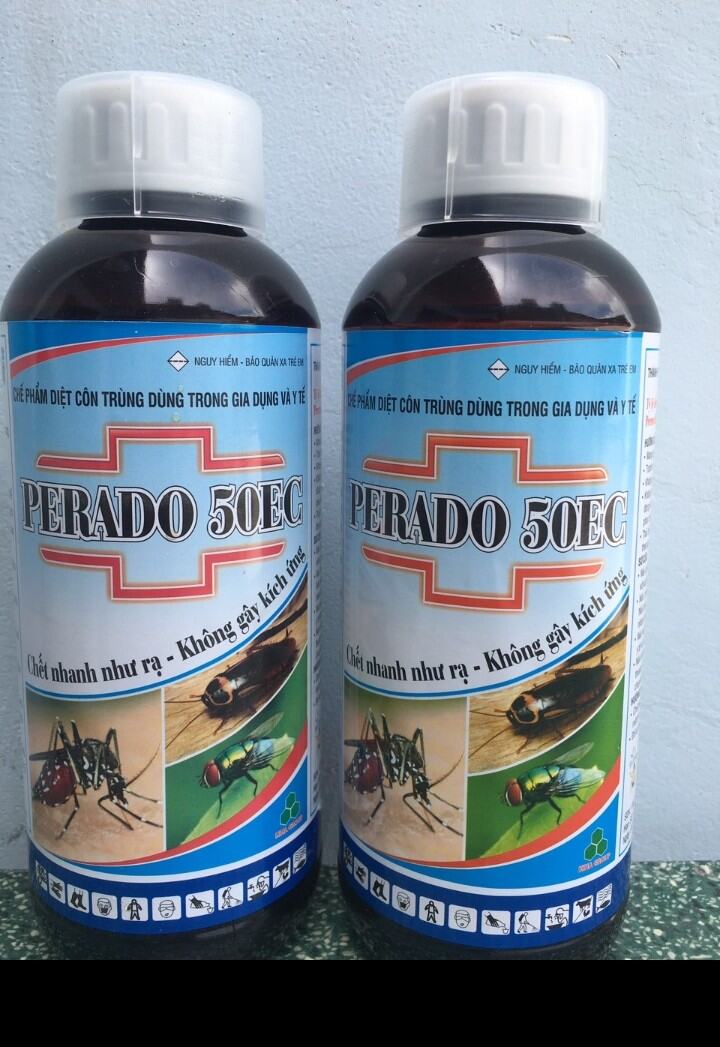 Thuốc diệt côn trùng ruồi, muỗi, kiến gián... tồn lưu lâu dài Perado 50EC ( Chai 1 lít )