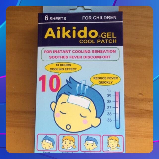 MIẾNG DÁN HẠ SỐT NHANH AIKIDO GEL COOL PATCH (Hộp 6 miếng)