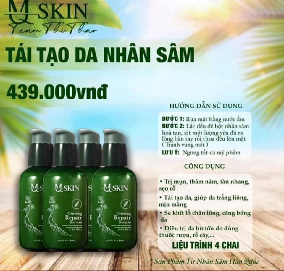 Serum Thay Da nhân sâm MQ skin