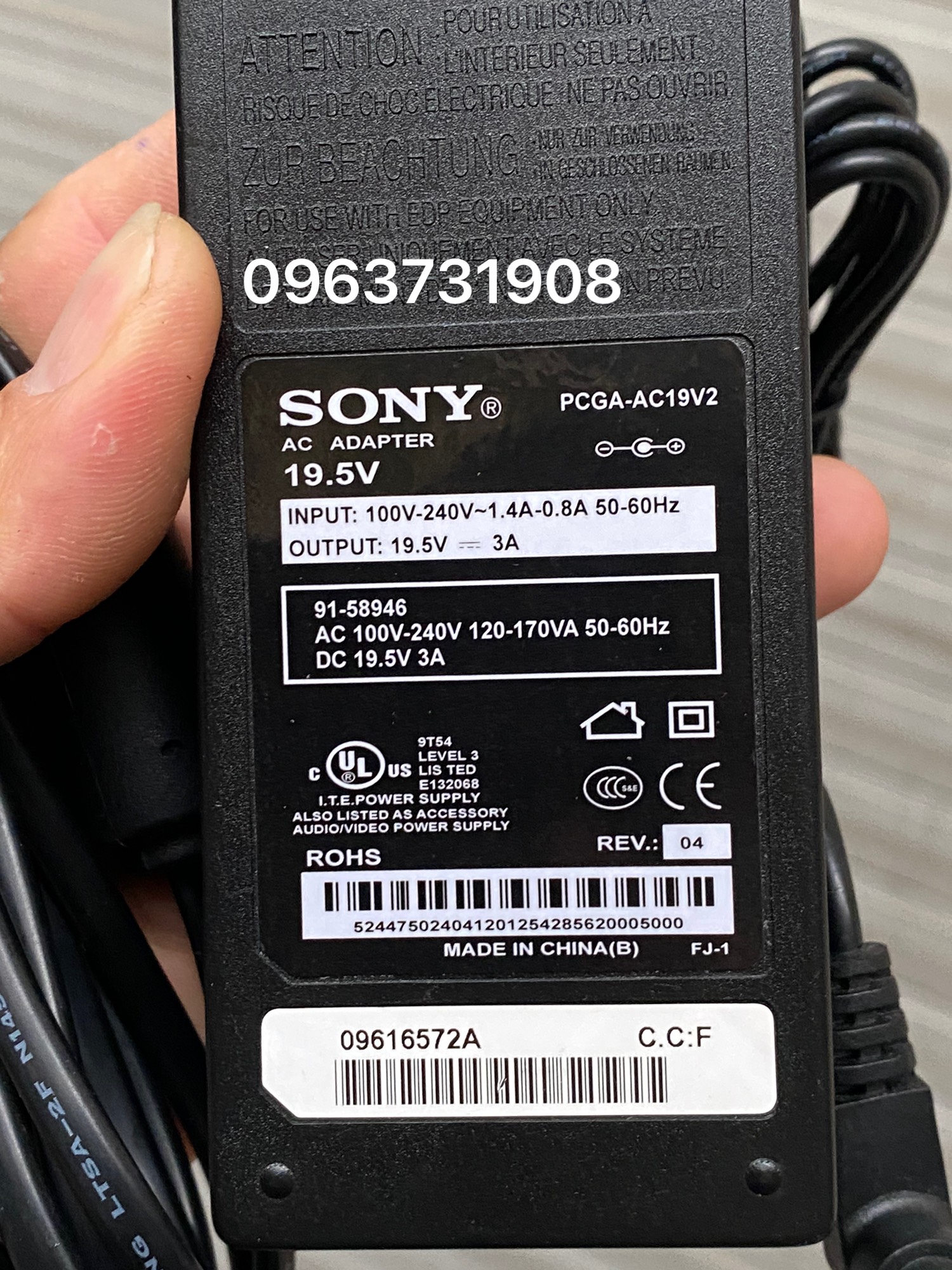 Cục nguồn tivi sony 19.5V bảo hành 12 tháng