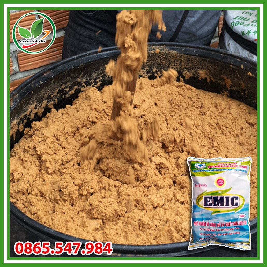 Chế phẩm sinh học Emic. Ủ rác thải nhà bếp. ủ phân cá. Gói 200gr
