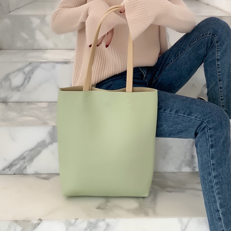 Túi ulzzang, túi tote da vừa a4 , túi tote kiểu dáng hàn quốc , tote055 m66