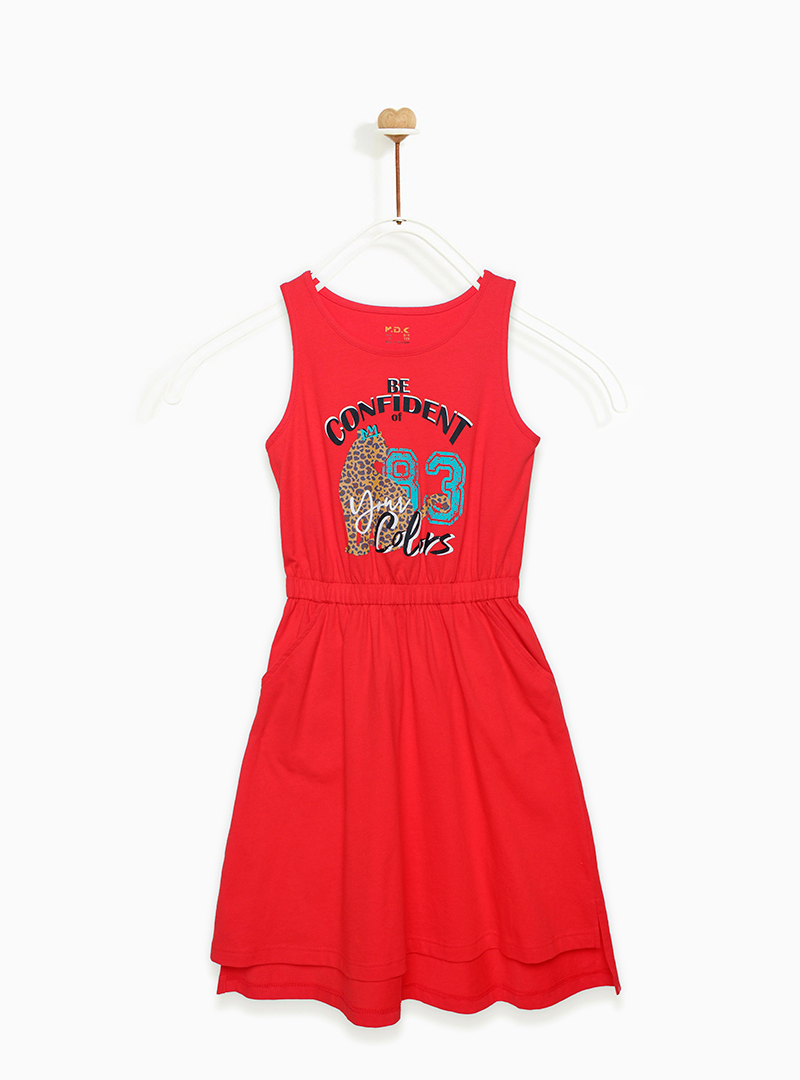Áo Đầm Bé Gái MDK- Printed easy dress