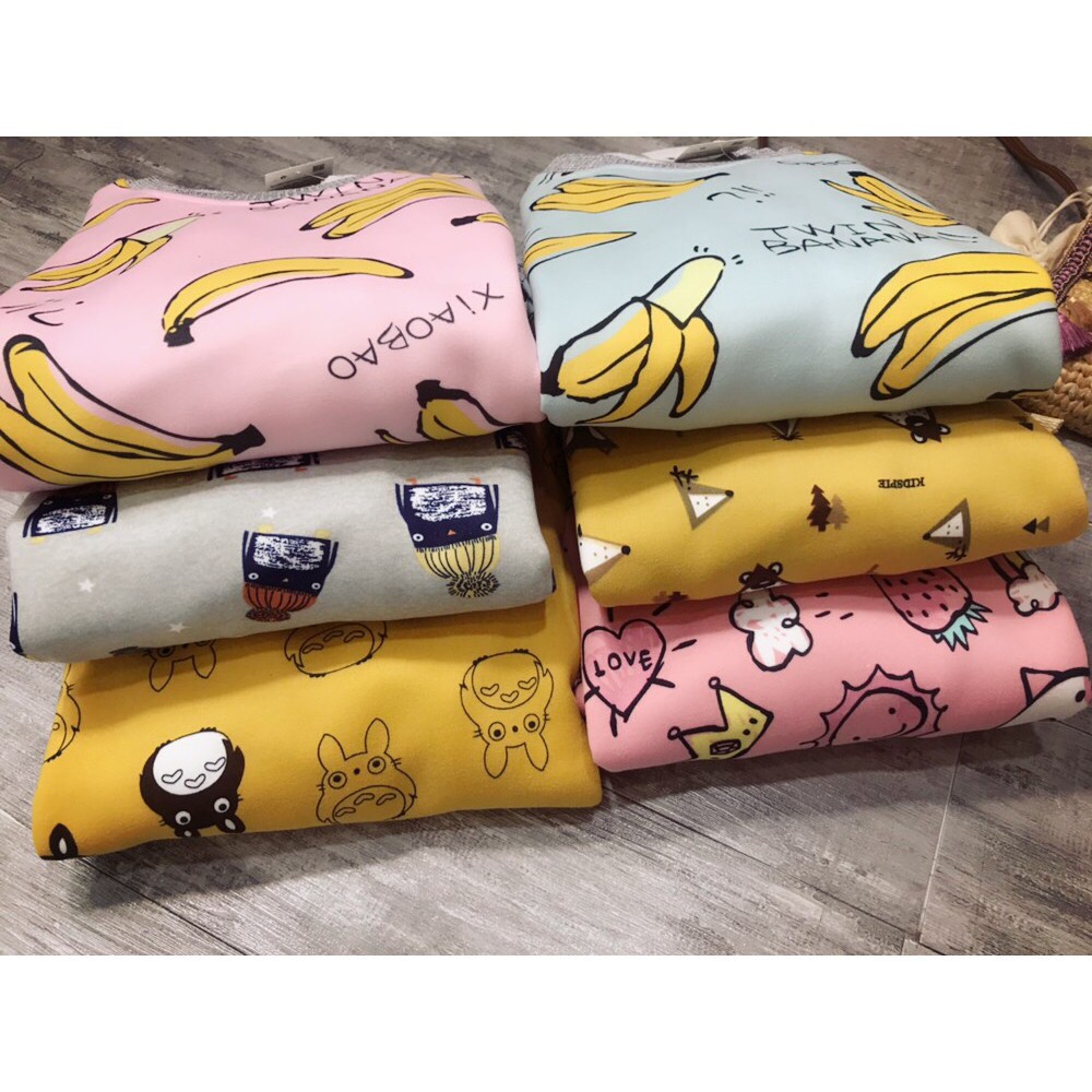 Combo 3 bộ nỉ dài tay cho bé