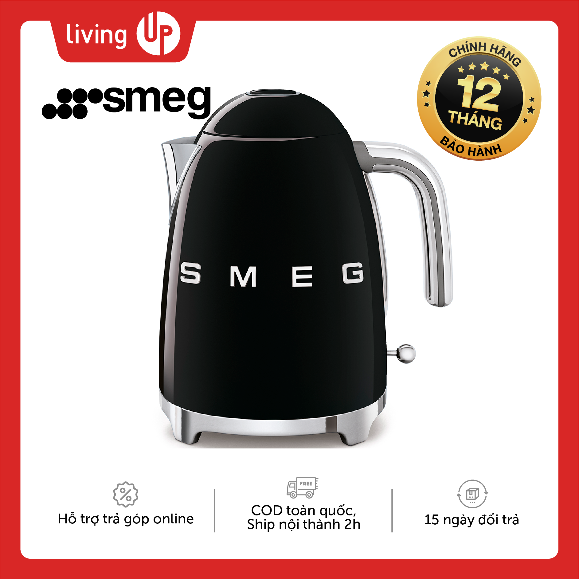[Trả góp 0%]Ấm đun nước SMEG - KLF03