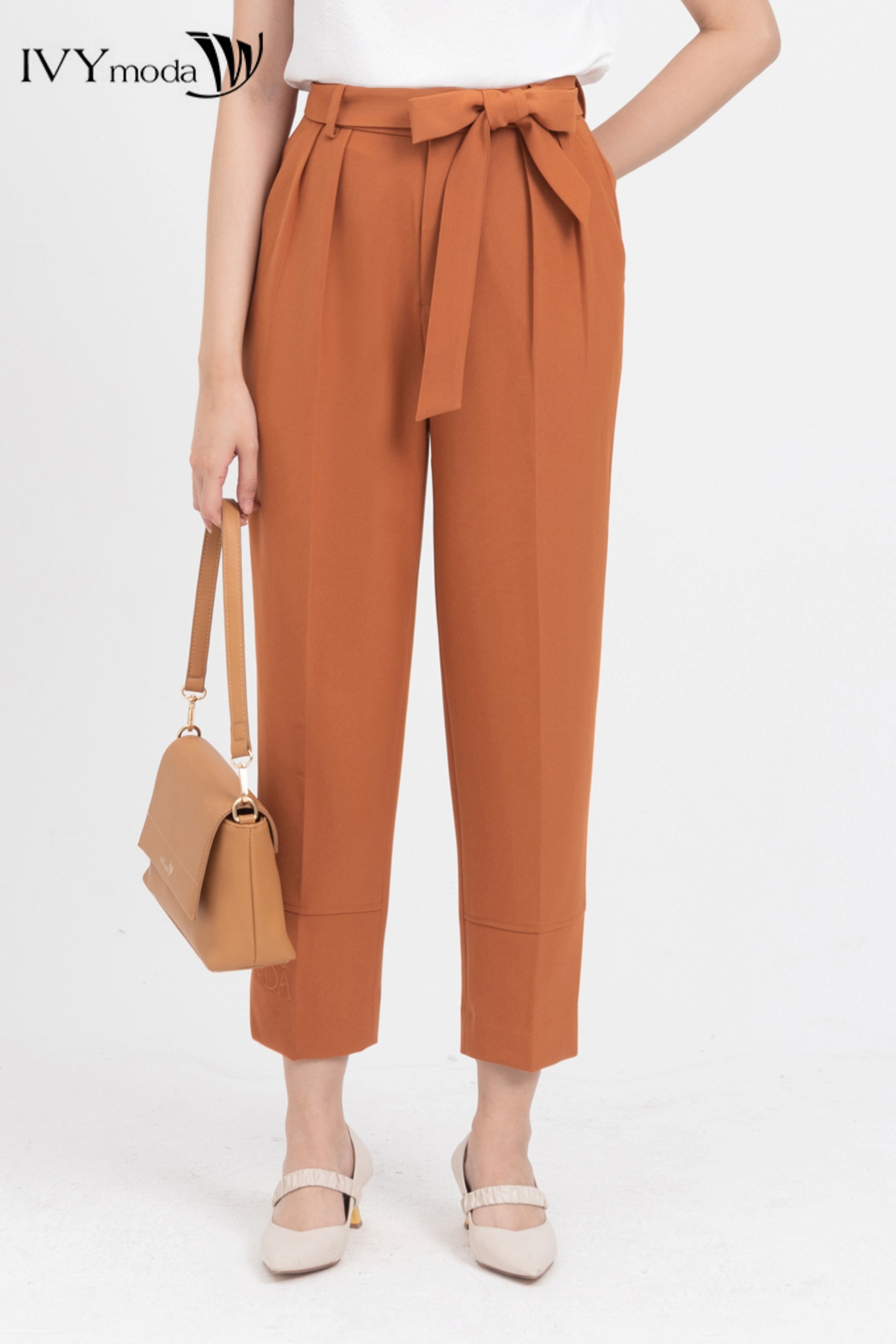 Quần baggy (không kèm đai nơ) IVY moda MS 22M8344