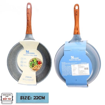 Chảo chống dính vân đá sâu lòng 22cm