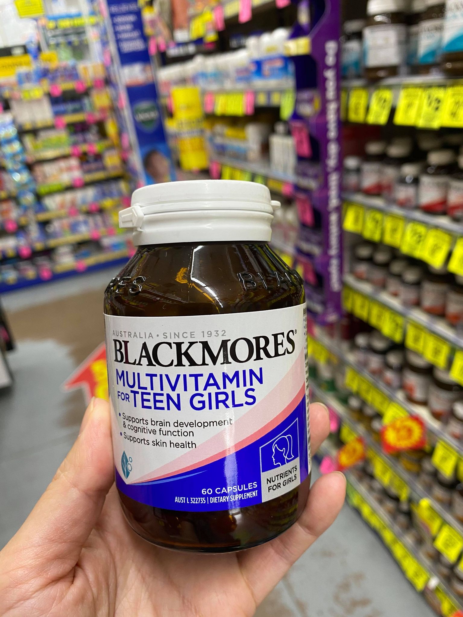 Blackmores Multivitamin for Teen Girls Blackmores Teen Multi Brain Nutrients 60 Capsules