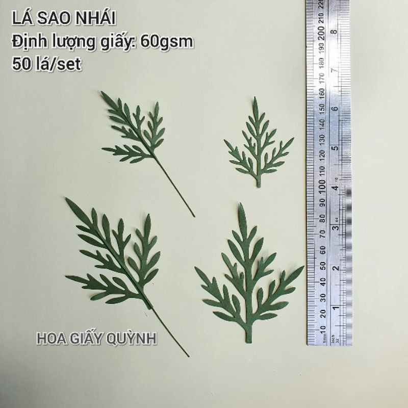 Sét 50 lá sao nhái giấy 2 size (chưa kẽm) - làm thủ công handmade