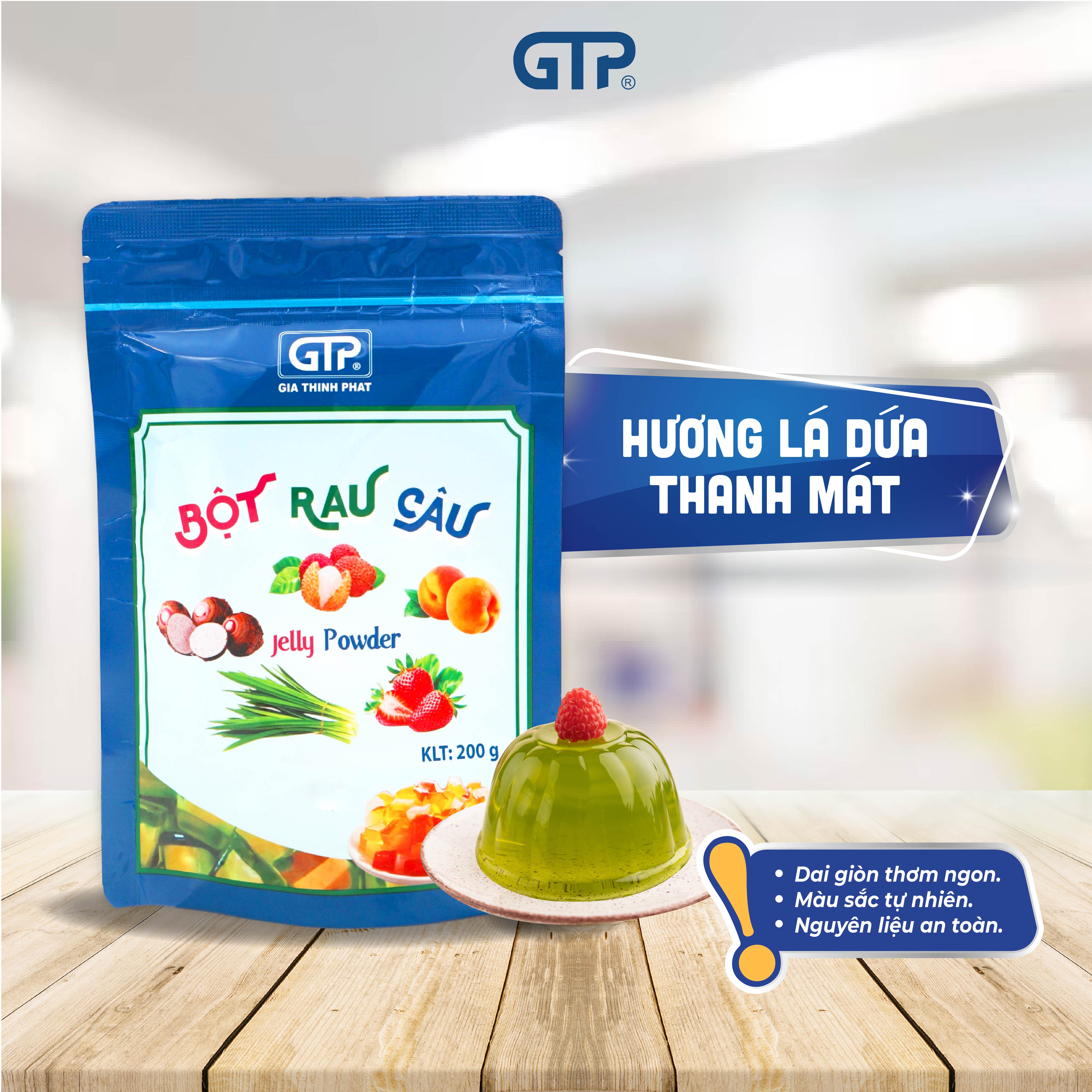 Bột Rau Câu hương Lá Dứa GTP (200g/gói)