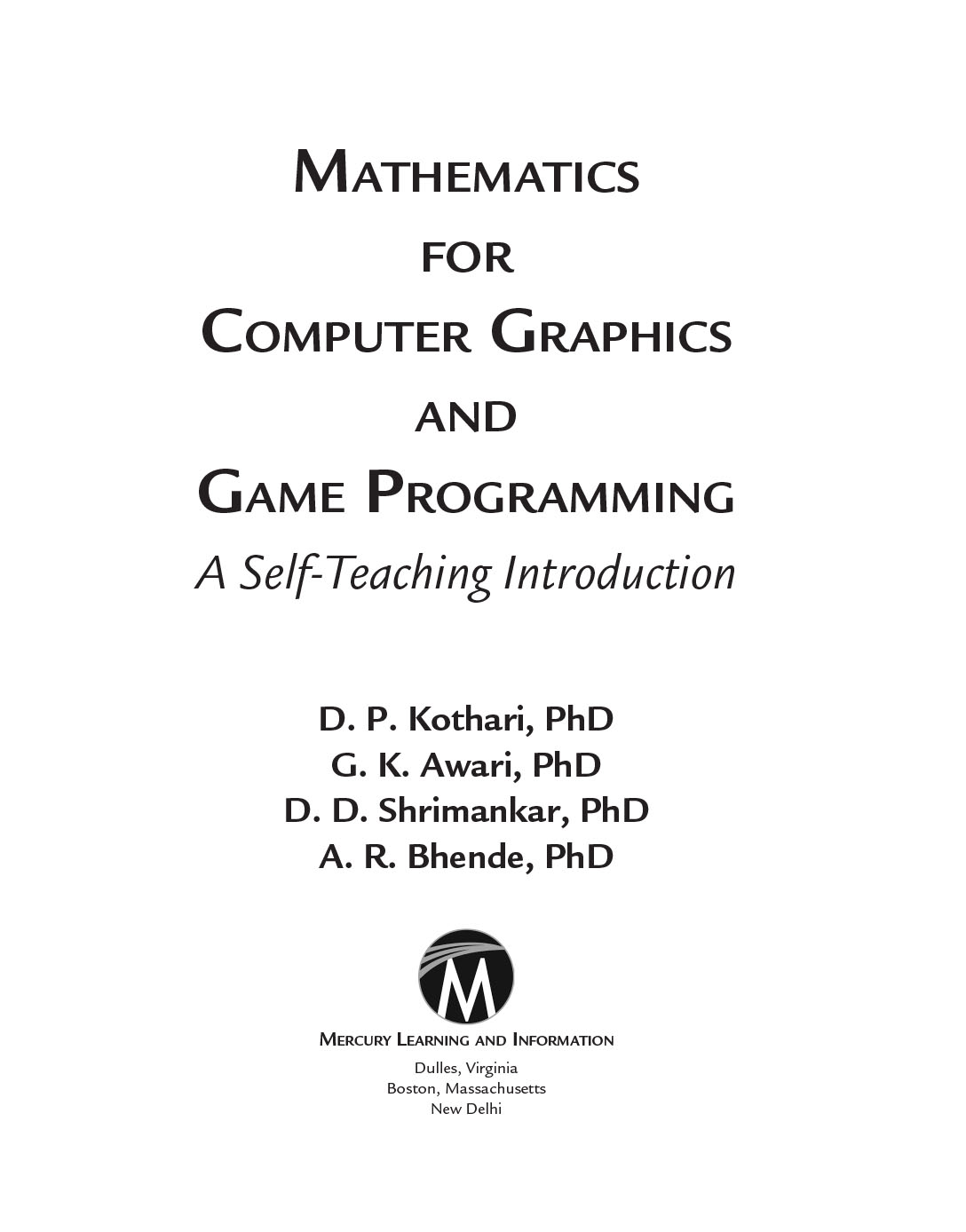 Mathematics for Computer Graphics and Game Programming - Hanoi Book Store