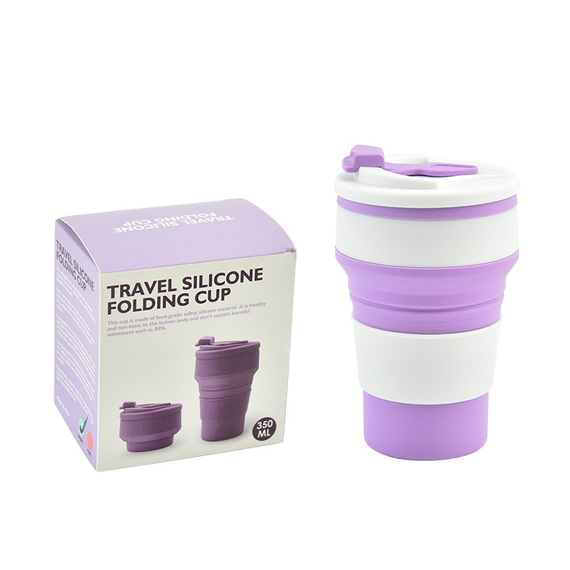 Ly nước silicon 350ml gấp gọn
