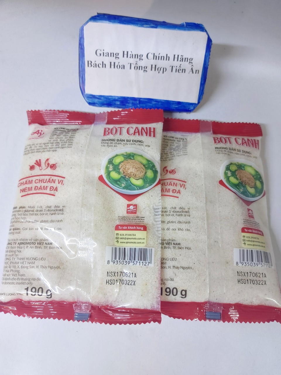2 Gói Bột canh Ajinomoto gói 2 x 190g